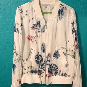 Floral print bomber jacket